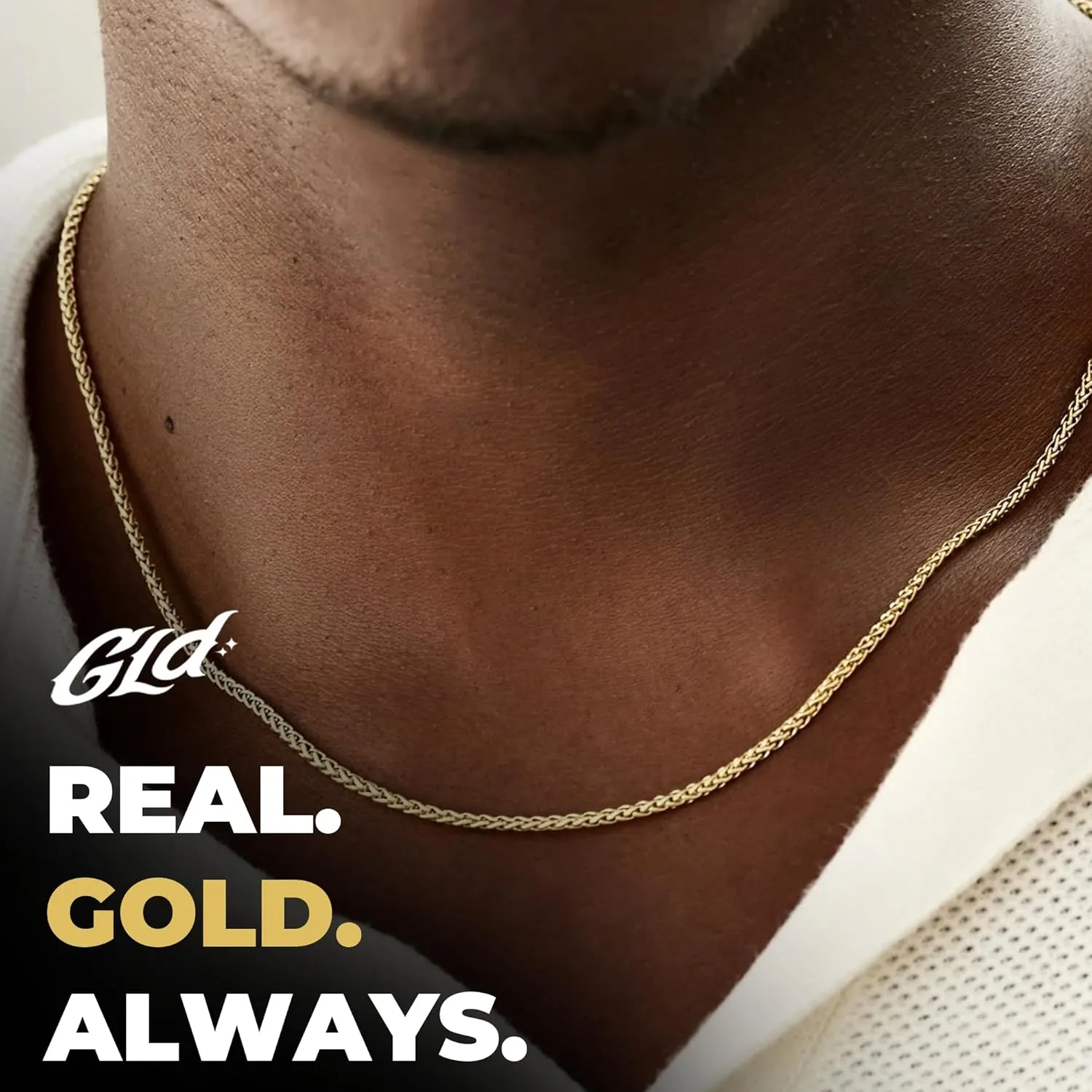 GLD Palm Chain for Men and Women - 18K - 2MM and 4MM