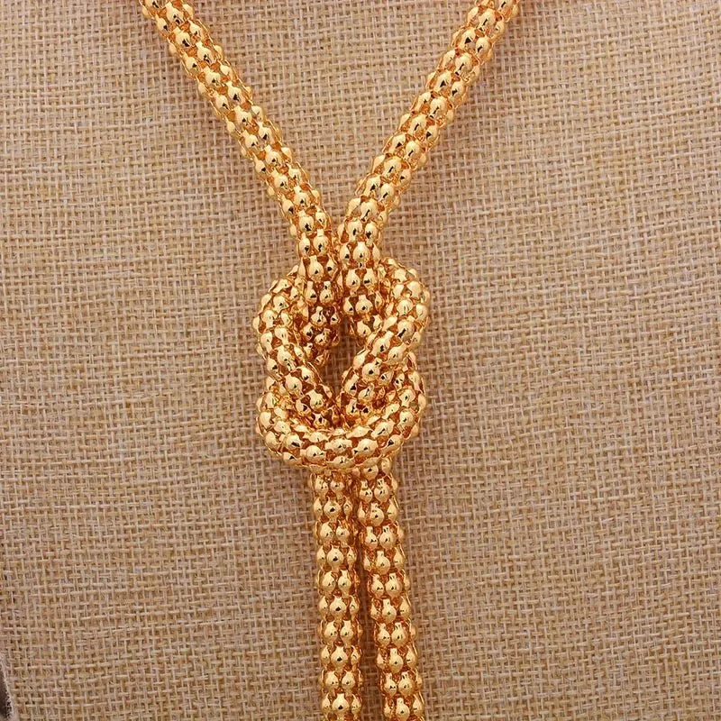 Gold Color African Bridal Jewelry Set for Women - Necklace, Earrings & Pendant Wedding Gifts