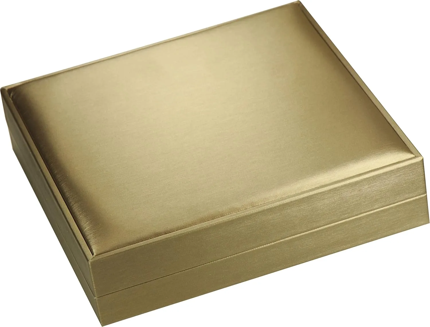 Gold Color Big Necklace Chain Gift Box Luxury Soft Touch PU Leather Material Necklace Storage Box Size 6.42"(W)*6.42(D)*1.57(H)