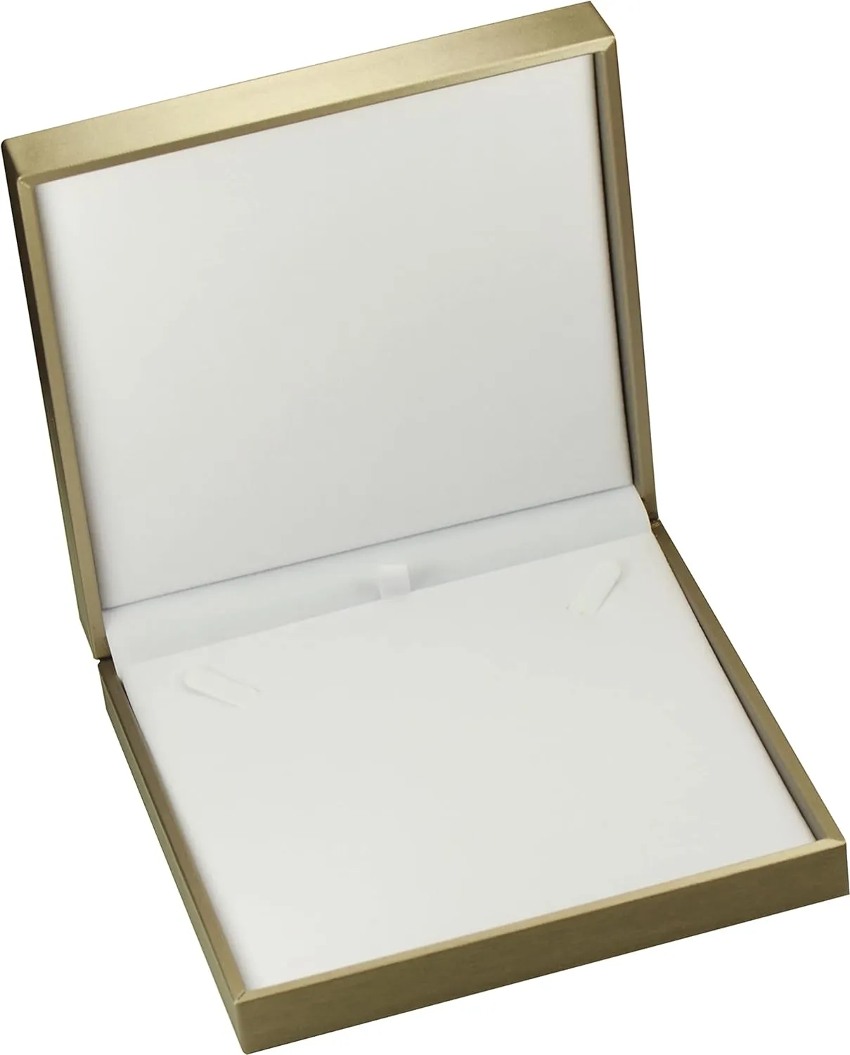 Gold Color Big Necklace Chain Gift Box Luxury Soft Touch PU Leather Material Necklace Storage Box Size 6.42"(W)*6.42(D)*1.57(H)