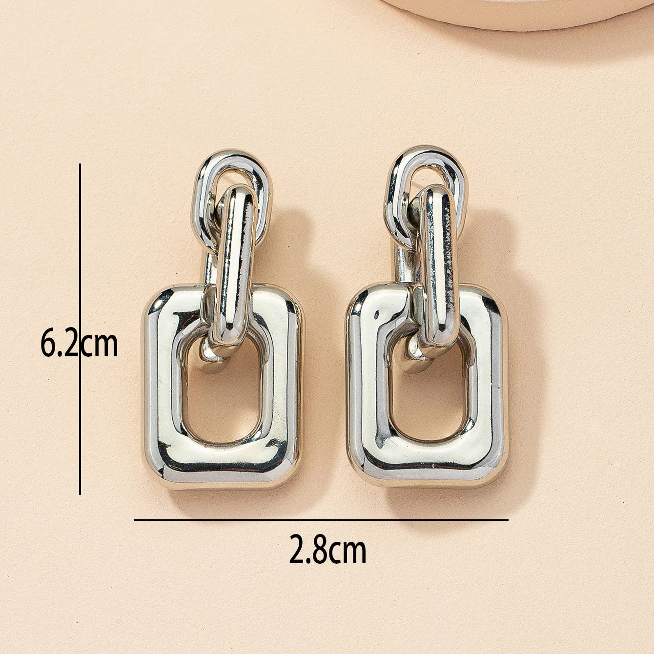 Golden Geometric Earrings with a Creative Twist for Stylish Women
