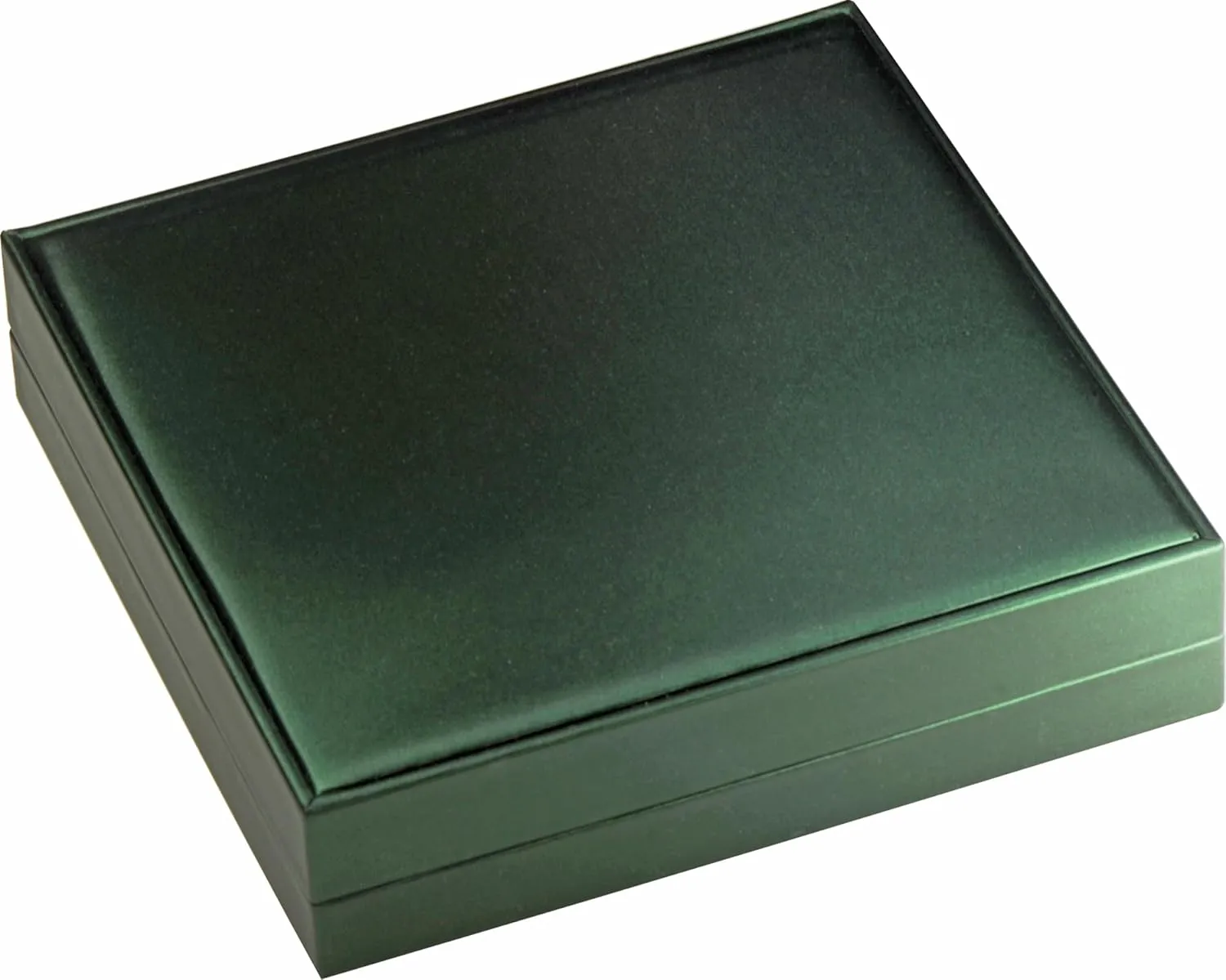Green Color Big Necklace Chain Gift Box Luxury Soft Touch PU Leather Material Necklace Storage Box Size 6.42"(W)*6.42(D)*1.57(H)