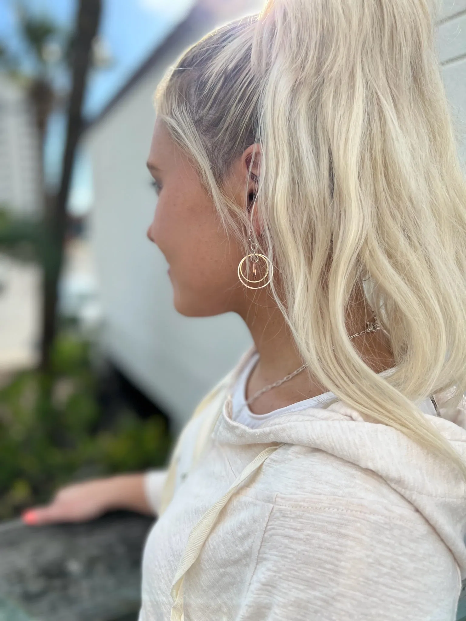 Heidi Hoop Earrings - Mixed Metal