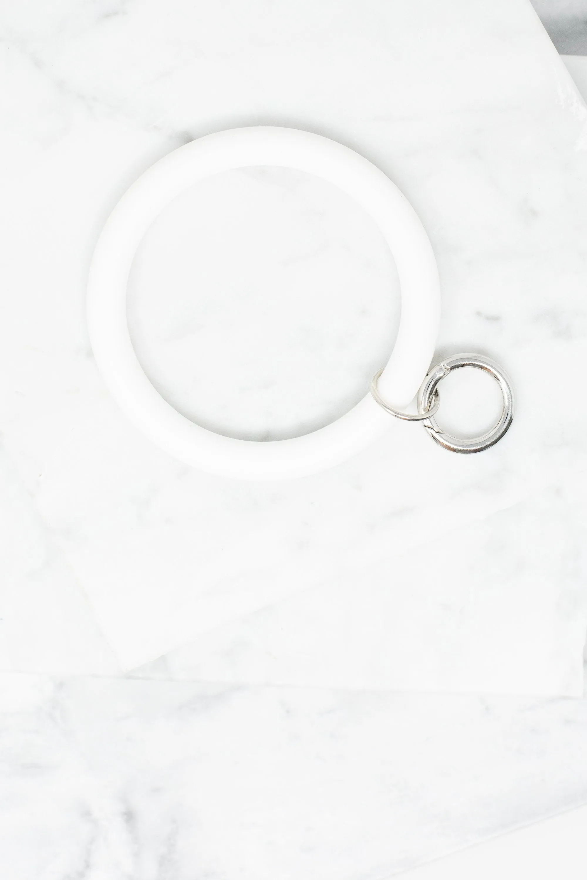 Here For The Fun White Bracelet Key Ring