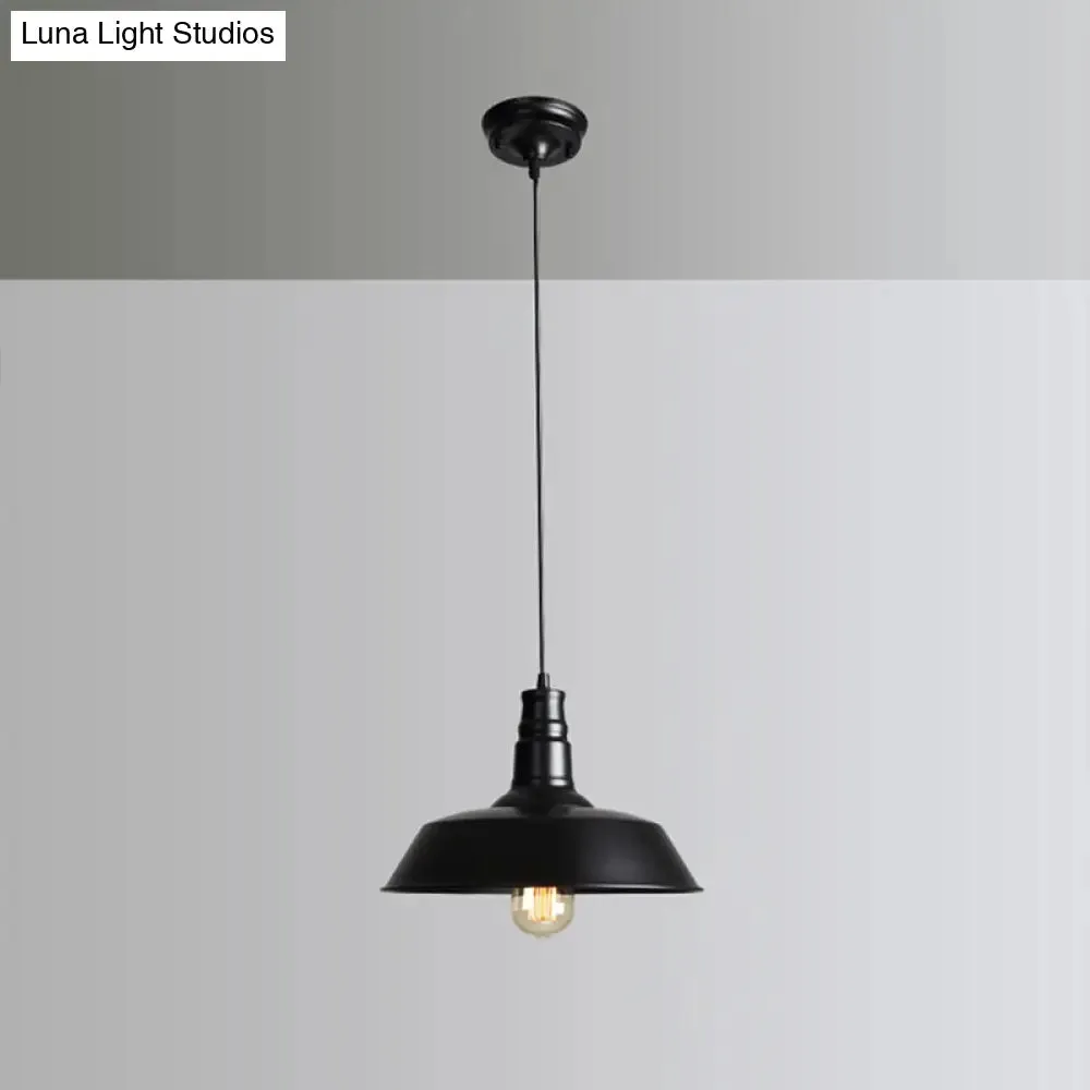 Iron Industrial Pendant Light for Barn Restaurant with 1-Light Fixture