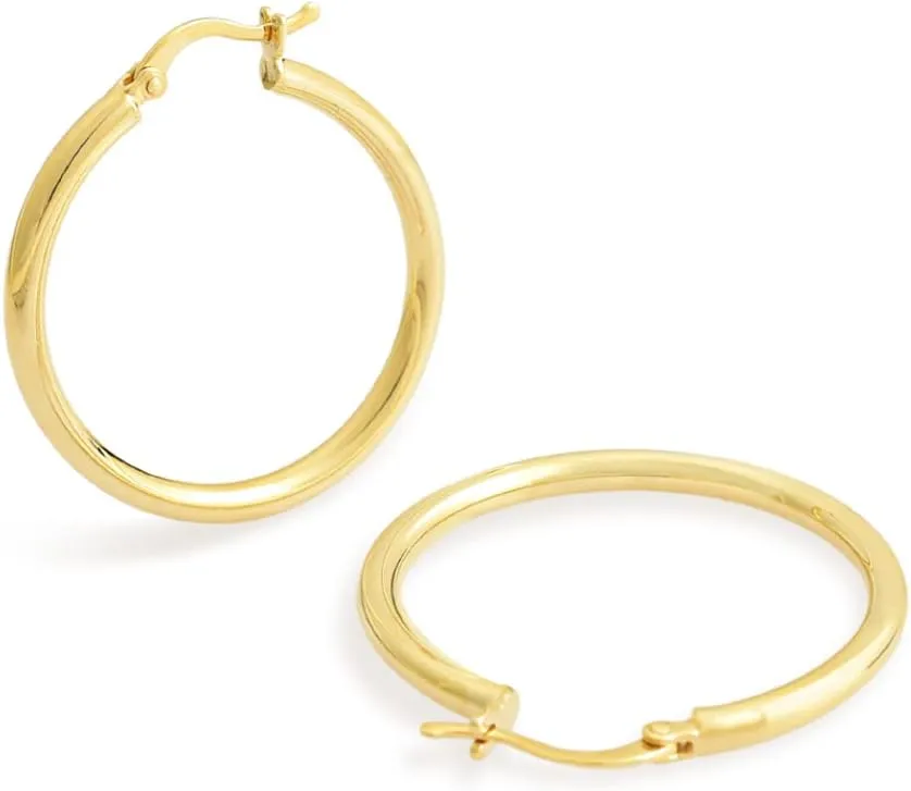 Jewelry Atelier Gold Filled Hoop Earrings Collection - 14K Solid Yellow Gold Filled Stylish Earrings for Women with Different Occasions & Styles
