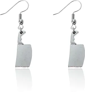 KaFu Funny Handmade Lightweight Cute Vintage Silver kitchen knife Dangle Drop Earrings Funky Quirky Punk knife Earrings for Women Girls Halloween Jewelry Gifts