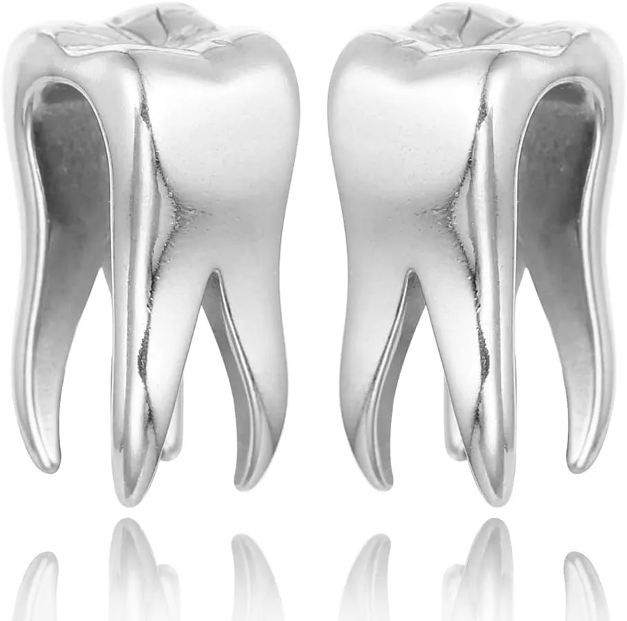 LADEMAYH 2Pcs Ear Weights for Stretched Ears Gauges Body Jewelry, Min. Fit 6g to 1 inch Stylish Heart, Hoop, Bird Stainless Steel Dangle Gauges for Ear Stretching Kit