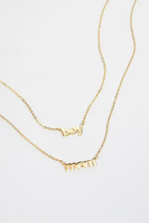 Le La Lo Boy Mom 2Piece Necklace
