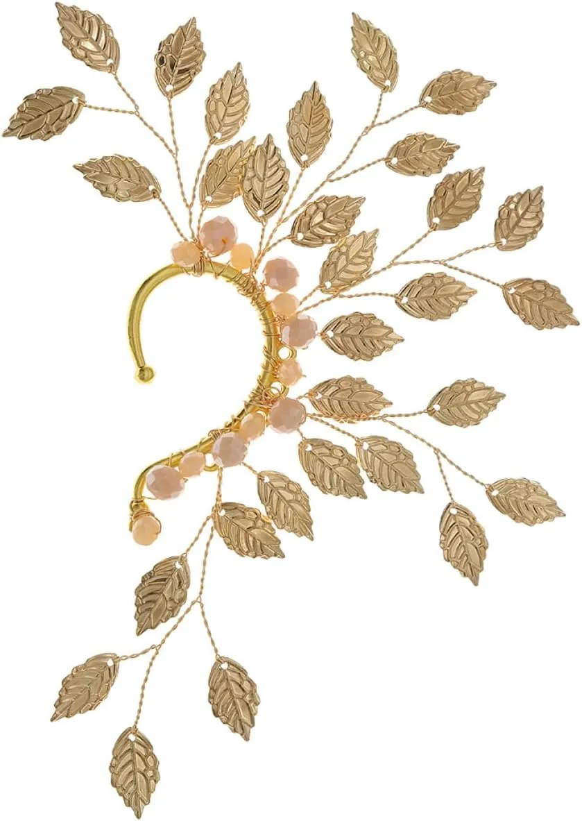 Leaf Shaped Non Piercing Ear Cuff Elegant Clip Earring for Stylish Costume Accessory Durable for Parties and Everyday Wear