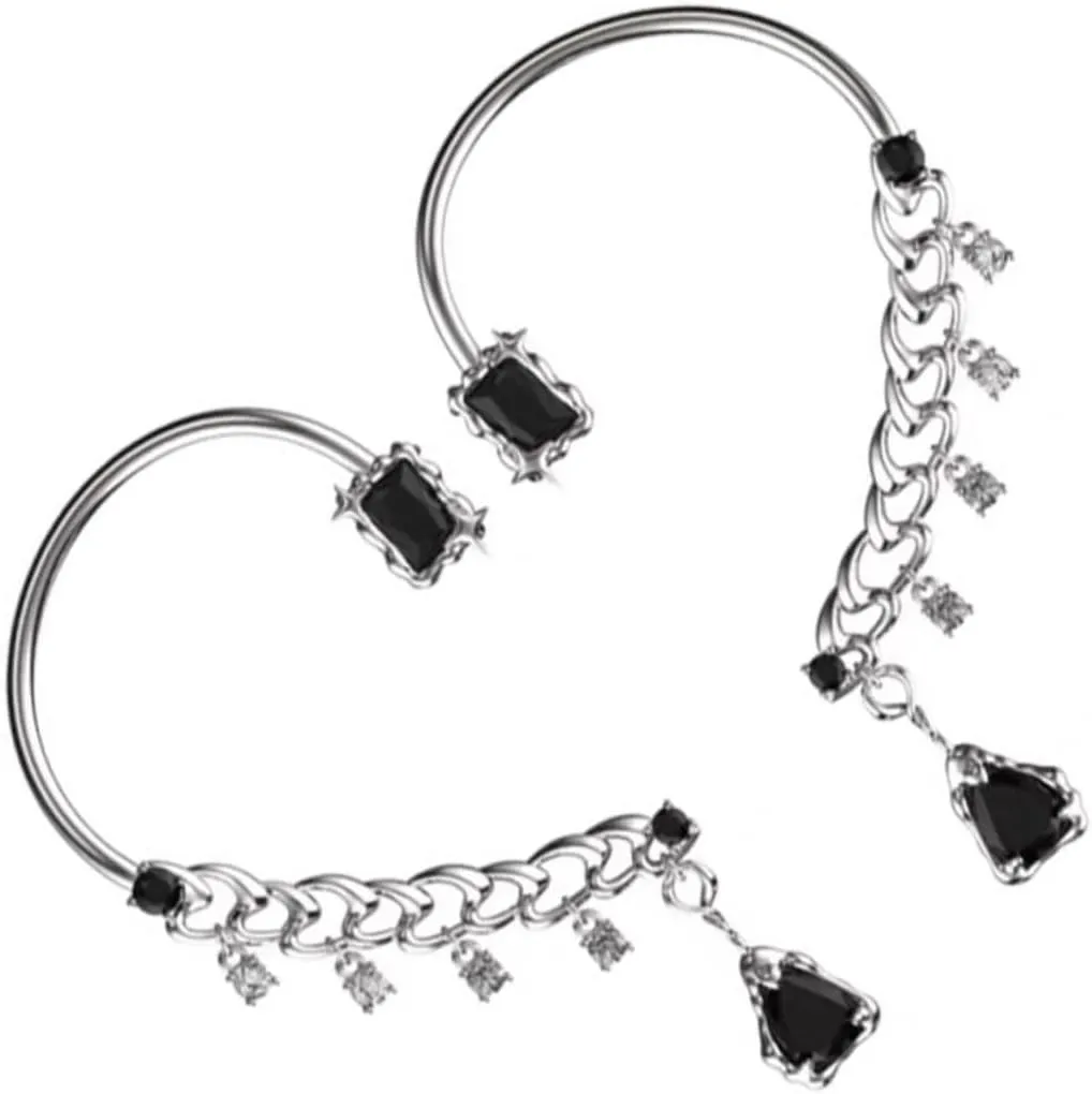 LIFKOME Non-piercing Metal Ear Cuff Vintage Design Ear Clip Natural Curve for Cartilage Stylish Ear Wrap Crawler for Women