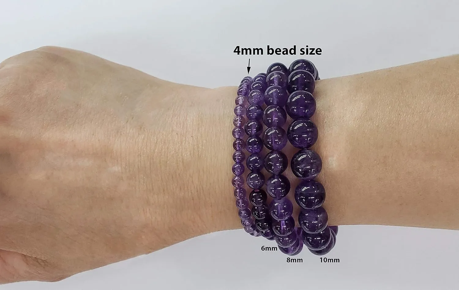 LTC Designs 4mm Smooth Round Lapis Lazuli Stretch Bracelets in Various Sizes (6, 6.5, 7, 7.5, 8 Inches), Perfect for Stacking or as a Dainty Single, Ideal Jewelry for Women, Men and Friends friends Everyday Wear,