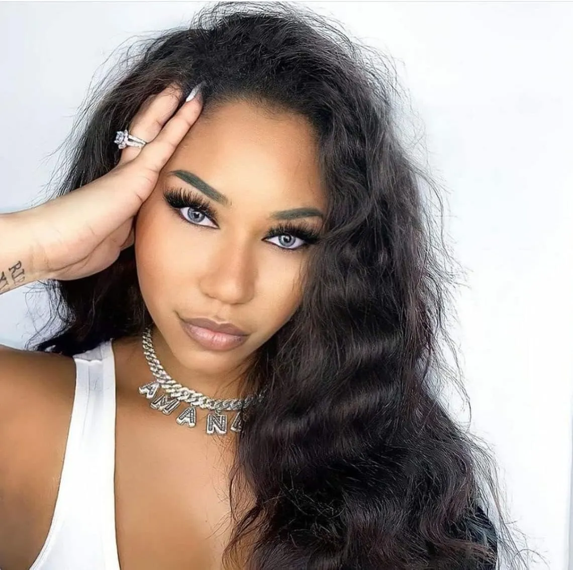 Lulu Mel Iced Out Custom Name Necklace with 12mm Cuban Link Chain Initial Letters Bracelet Anklets Choker Hip Hop Customized Name Necklace Personalized Jewelry For Valentine Gift