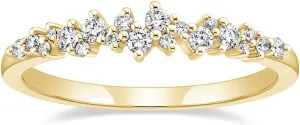 Mameloly Wedding Bands for Women Silver/Gold/Rose Gold Dainty Stackable CZ Cubic Zirconia Engagement Rings for Her Size 4-12