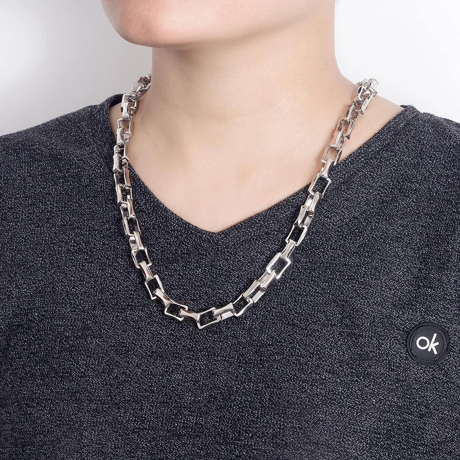 Men Solid 925 Sterling Silver Cable Rolo Link Chain Necklace Women 9MM &10MM-Curb Cuban Chain Thick Big Choker 18" 20" 22" 24" 26 "28" 30" Fine Jewelry Gift
