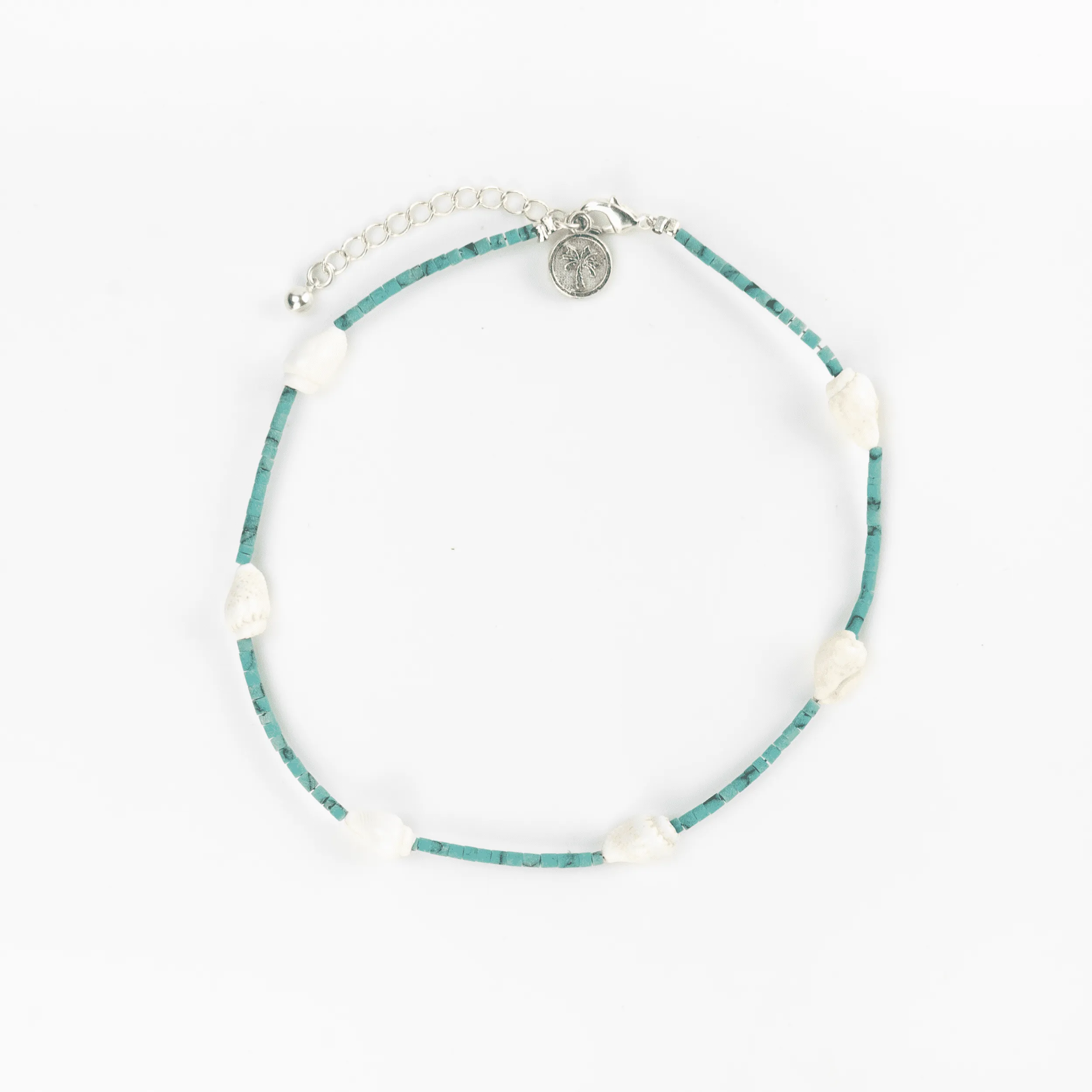 Meribella Shell Stone Anklet