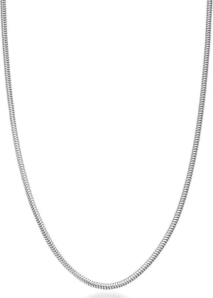 Miabella 925 Sterling Silver Italian 1.5mm, 2mm, 2.5mm Round Snake Chain Necklace for Women Made in Italy