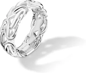 Miabella 925 Sterling Silver Italian 7mm Byzantine Band Ring for Women Made in Italy