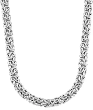 Miabella 925 Sterling Silver Italian Byzantine Necklace for Women, Handmade in Italy