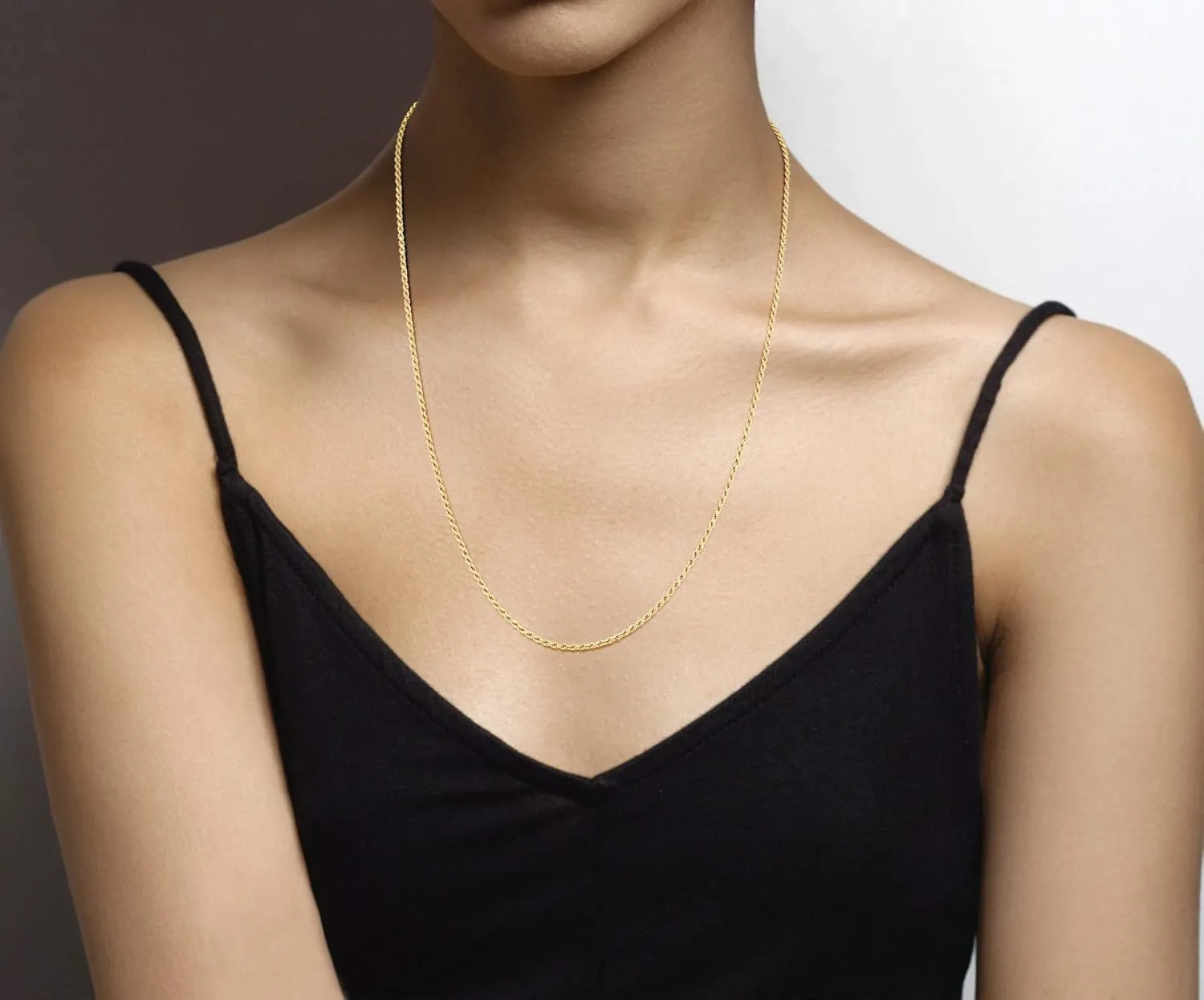 Miabella Italian Solid 18K Gold Over 925 Sterling Silver 2mm, 3mm Diamond-Cut Braided Rope Chain Necklace for Men Women, Made in Italy