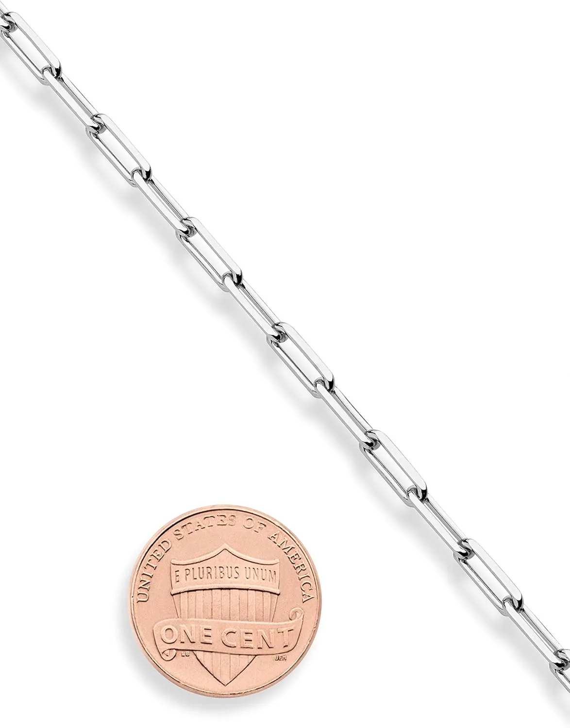 Miabella Italian Solid 925 Sterling Silver, 18Kt Gold Plated 3mm Paperclip Link Chain Necklace for Women Men, Made in Italy