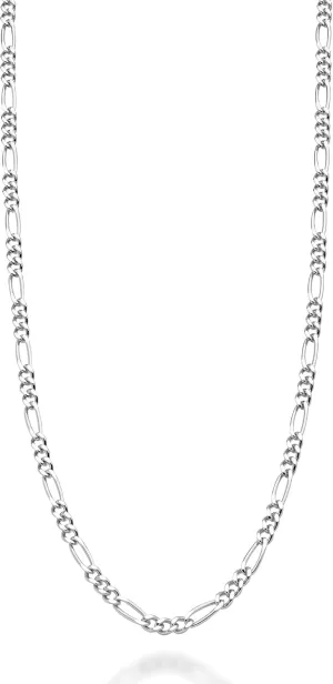 Miabella Solid 925 Sterling Silver Italian 2.3mm Diamond-Cut Figaro Link Chain Necklace for Women Men, Made in Italy