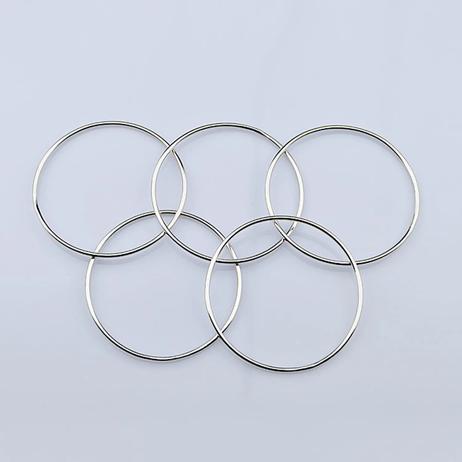 Minimalist Original 925 Sterling Silver Banglest Women DIY Stackable 1/2/3.Countless Set Bracelet 2MM Thick Diameter 60mm-65mm-68mm Jewelry Gift Wife Her