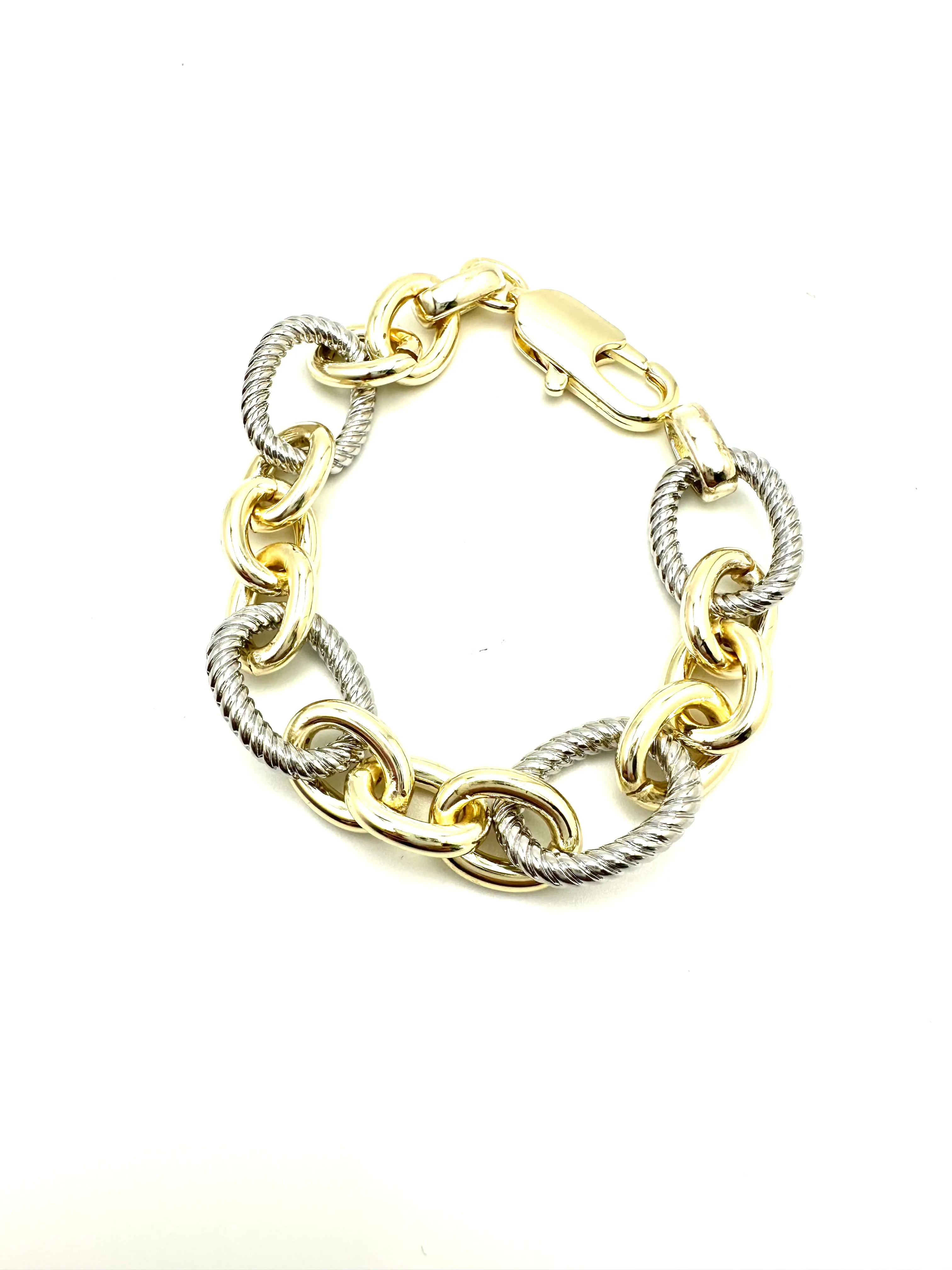 Mixed Textured Link Bracelet