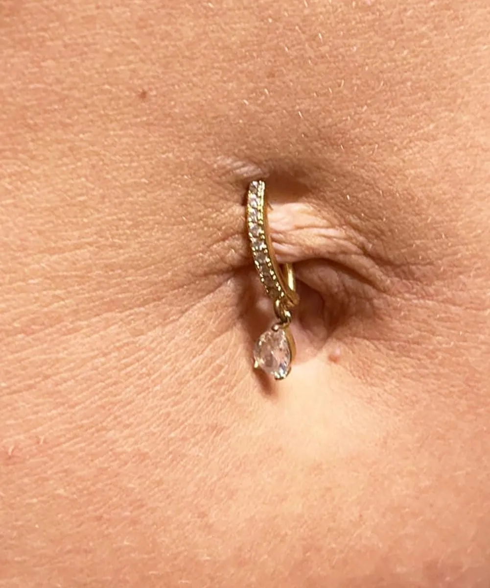MODRSA Belly Button Ring Belly Rings Surgical Steel Belly Button Ring Hypoallergenic Clicker Belly Button Ring Navel Rings for Women