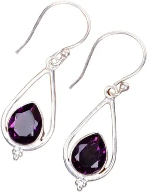 Natural African Amethyst Gemstone 925 Sterling Silver Jewelry Earring,Stylish Earring For Her, Fine Silver Jewelry, Drop & Dangle Earrings, Handmade Earrings,Women's Designer Earrings