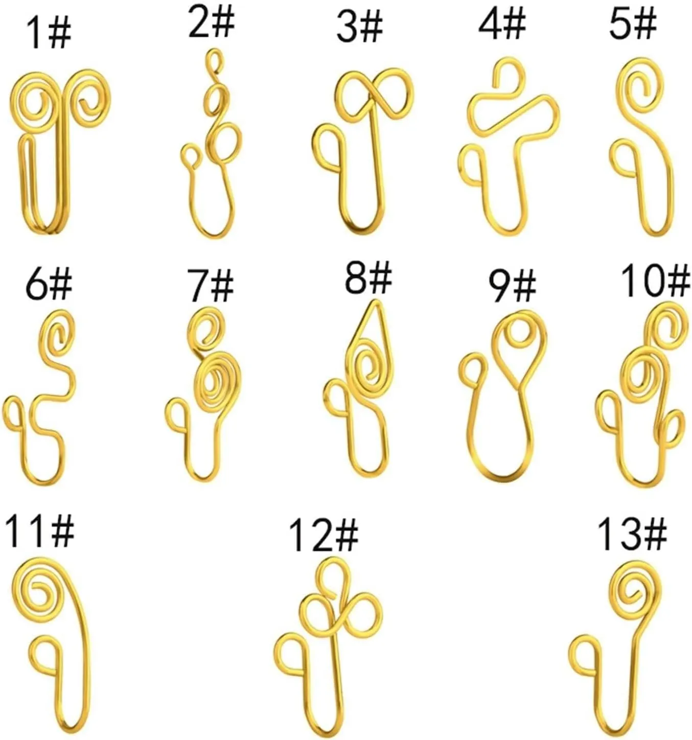 Nose Rings Surgical Steel Decorative, Septum Rings Fake Nose Ring U Shape Piercing Jewelry Lip Tongue 1Pcs Women Men