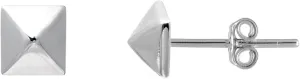 Paialco Sterling Silver 5MM Square Spike Studs Earrings for Men Women, Hypoallergenic Stylish Punk Earrings Jewelry