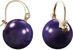 Pearl Drop Stud Earrings Huggie Hoop Golden-tone Earrings for Women, ideal bridal, work, party, dress, holidays