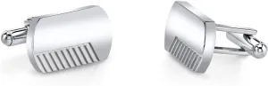 Peora Elegant Surgical Grade Stainless Steel Cufflinks for Men for Tuxedo, Business or Formal Shirts, Brushed Polish Finish, Men's Cufflinks Business Wedding Shirts, For Gifts & Everyday Wear
