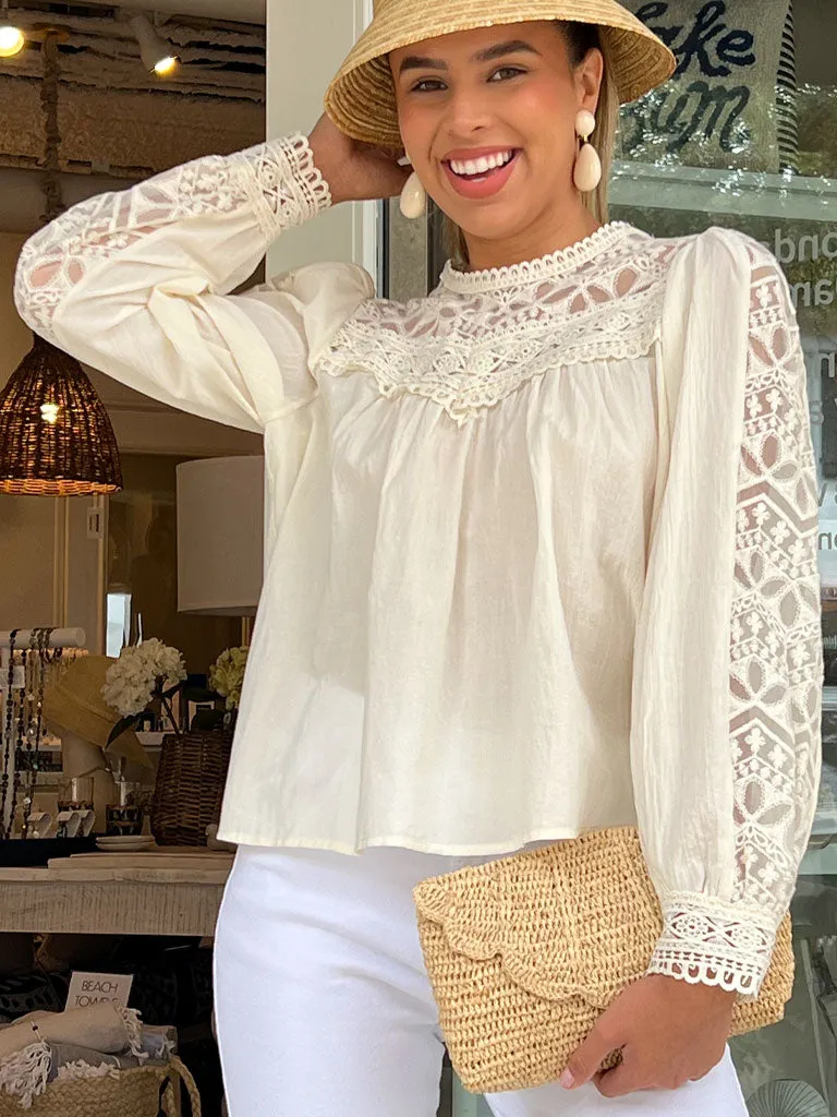Philippa Cotton & Lace Blouse