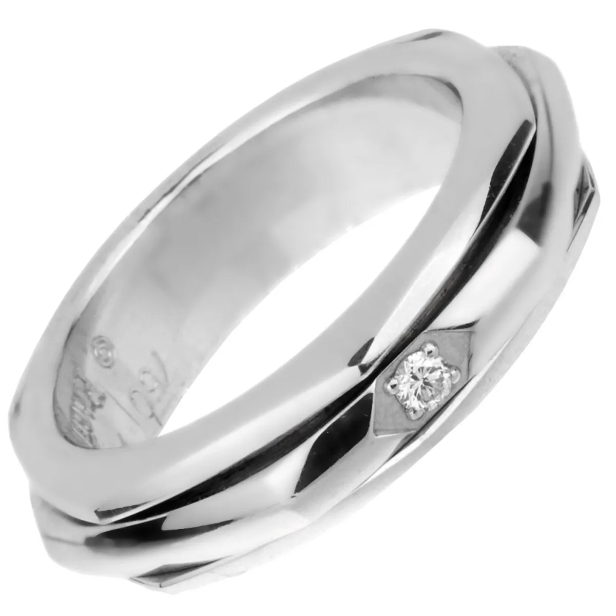 Piaget Possession Hexagon Diamond White Gold Ring Sz 7