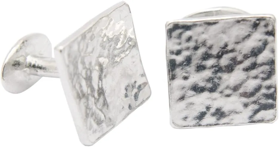Pirantin 10th Anniversary Cufflinks - Hammered Rustic Effect