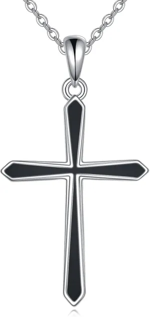 POPLYKE Cross Necklace 925 Sterling Silver Sea Turtle Necklace Turtle Necklace Cross Jewelry for Women