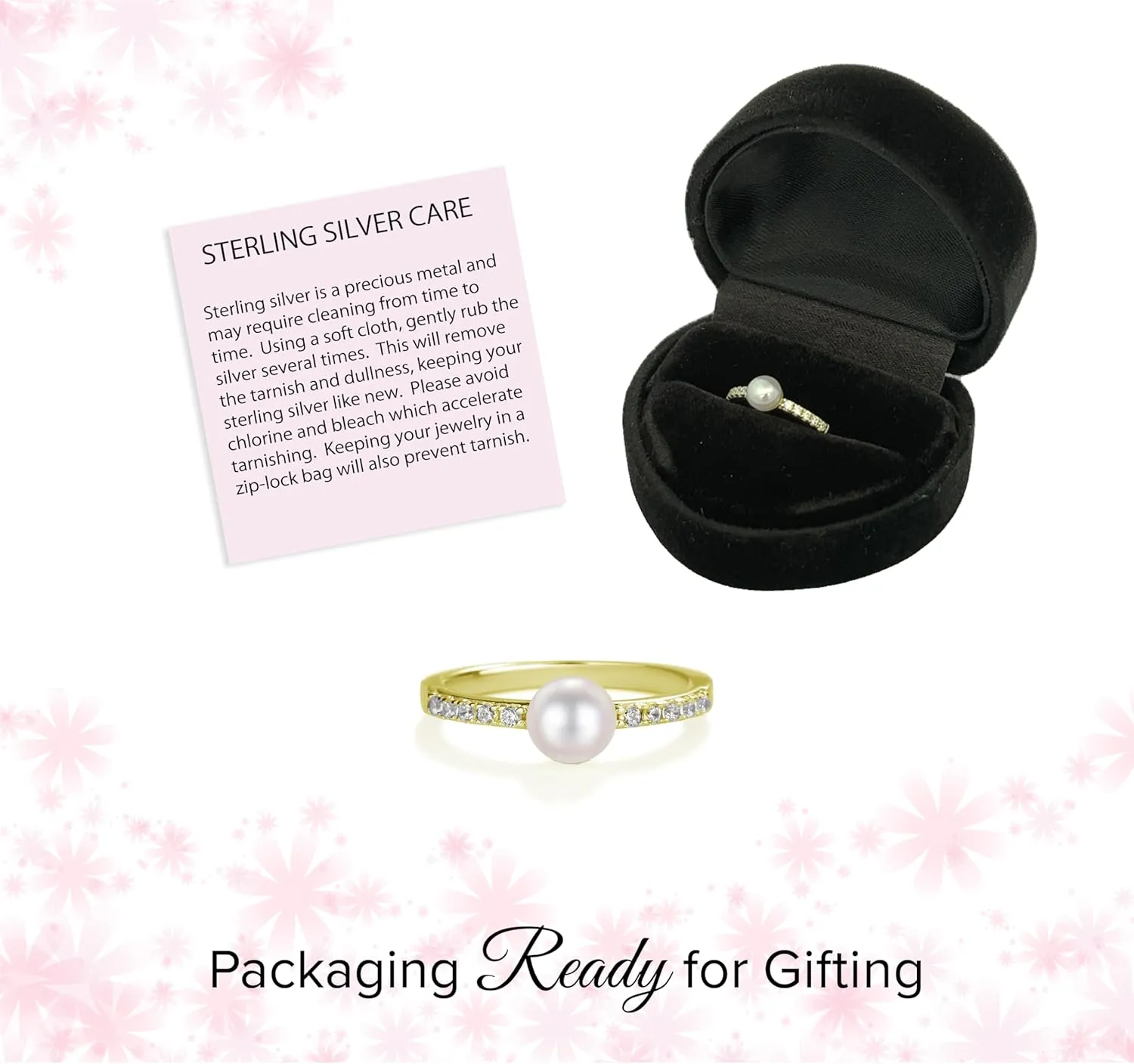 Precious Pieces Sterling Silver Cultured Pearl Baby Ring for Babies, Infants, Little Girls, Kids, Toddler, and Pinky Ring for Teens and Women