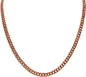 Pure Copper Cuban Link Chain Necklace for Men & Women, Heavy Solid Copper Statement Jewelry Gift, Multiple Lengths (1626 Inch)