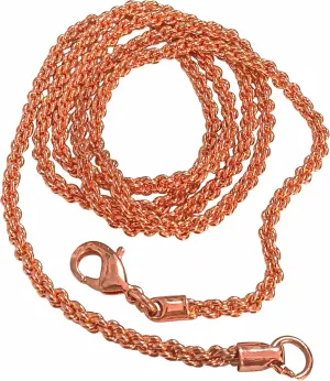 Pure Copper Diamond Cut Chain Necklace for Men & Women, Heavy Solid Copper Statement Jewelry Gift, Multiple Lengths (1626 Inch)
