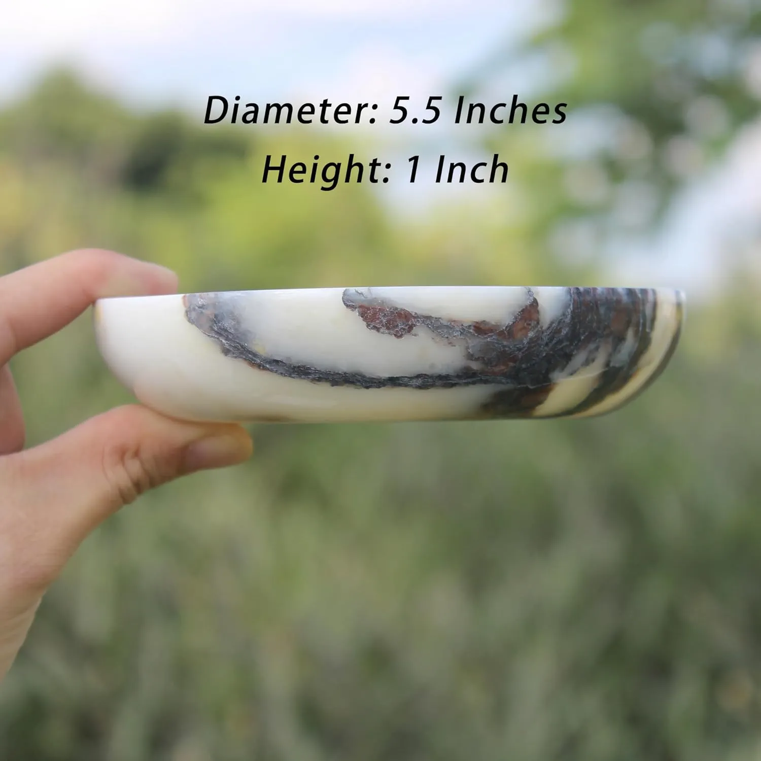 Real Calacatta Viola Marble Jewelry Dish Tray 5.5", Small Luxury Trinket Dish for Ring Earring Keys, Gift for Women