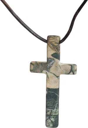 Realtree AP Hunters Hunting Camo Cross Necklace Pendant Jewelry Men Made USA