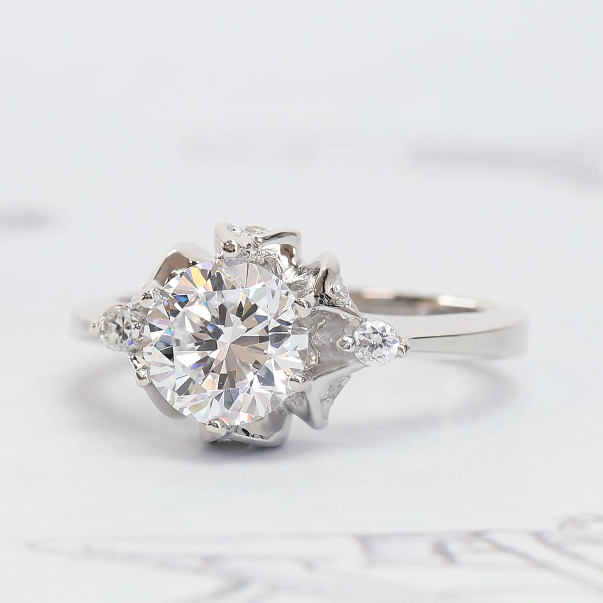 Regal Blossom Ring, 1.5 CT