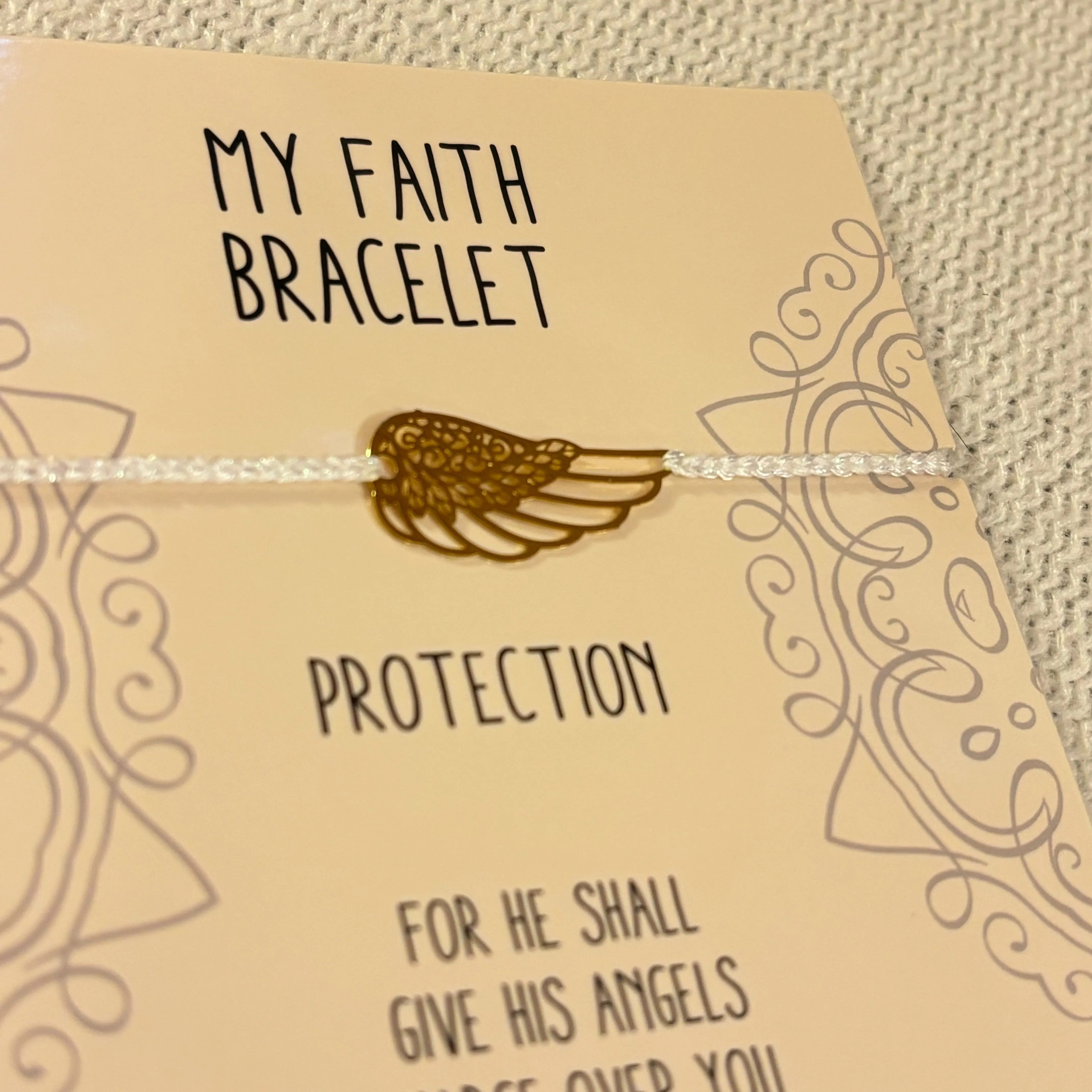 Religious Bracelets - Threaded Angel Wing Bracelet