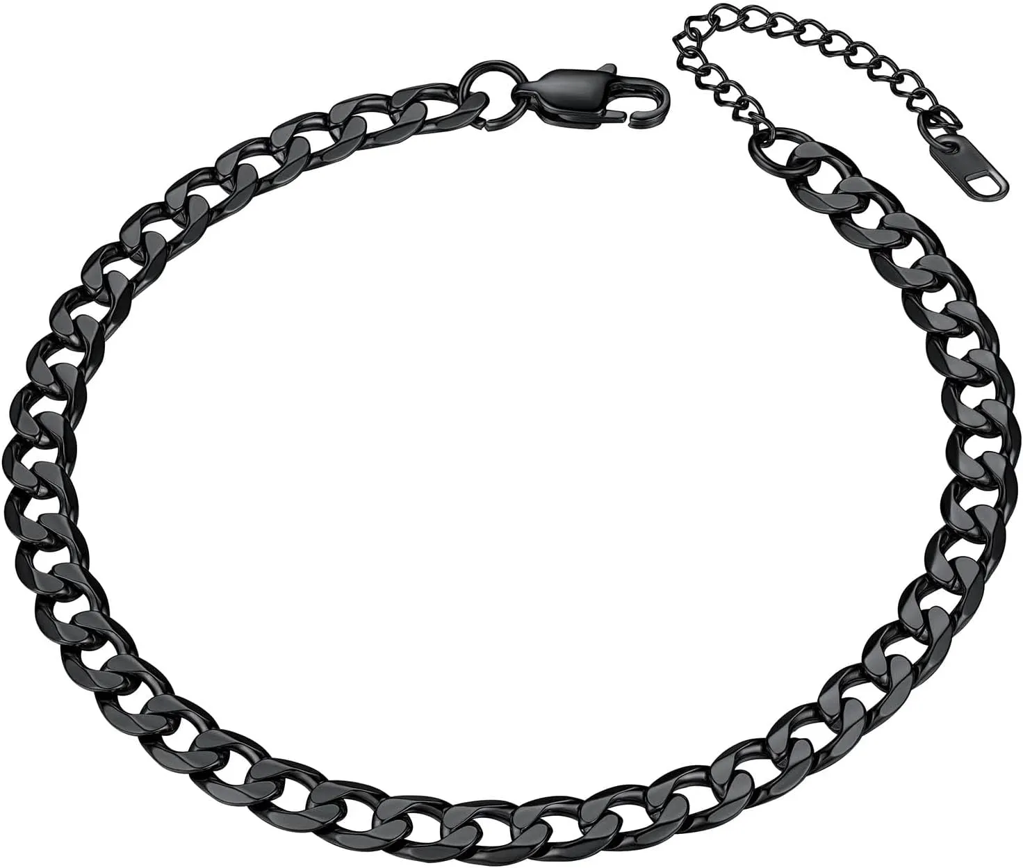 Richsteel Anklets for Women Cuban/Figaro/Spiga Wheat Chain Stainless Steel/18K Gold Plated Ankle Bracelet Beach Waterproof Foot Jewelry
