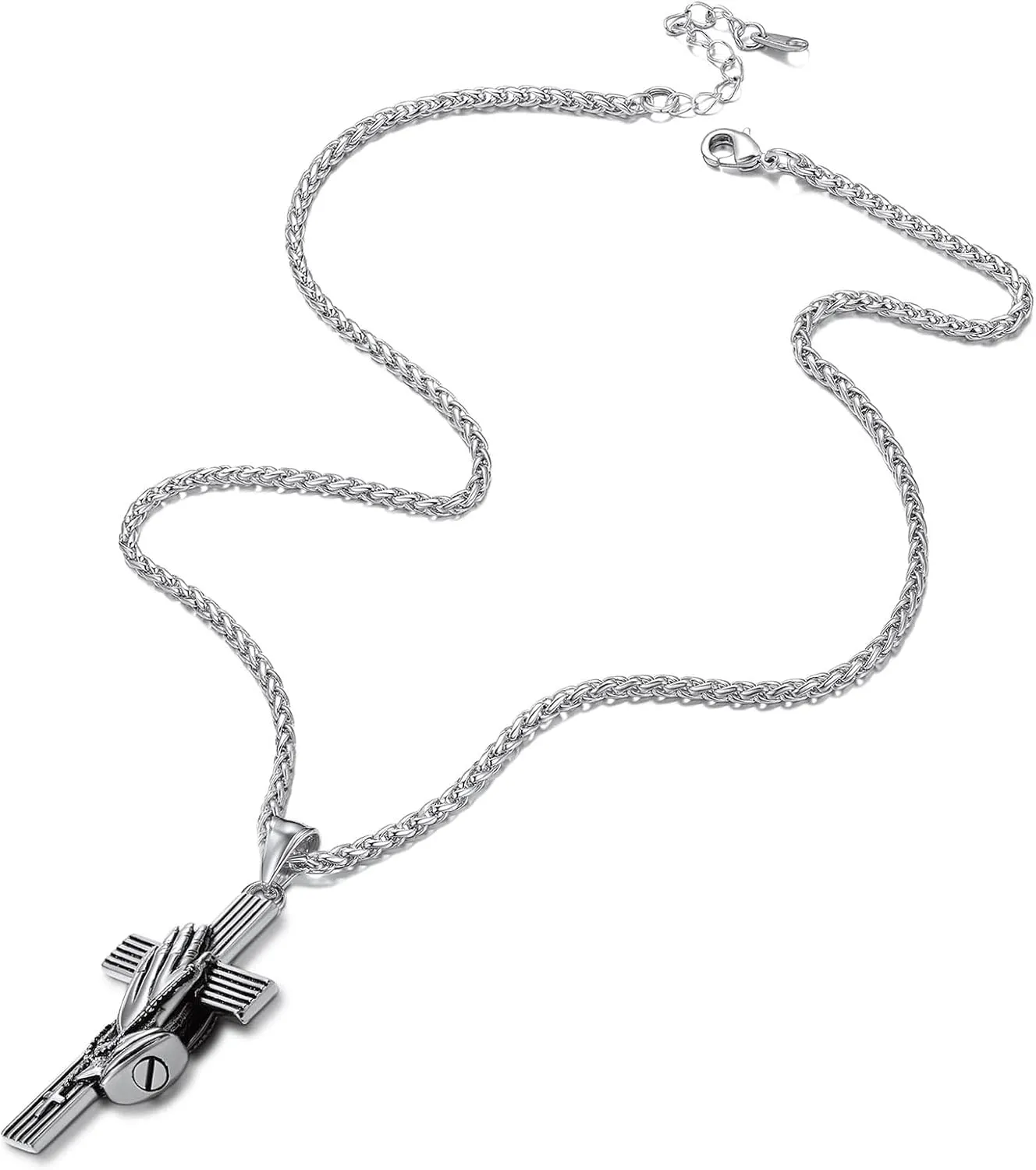 Richsteel Urn Necklace for Ashes Cremation Jewelry Memorial Keepsake Pendant with Chain