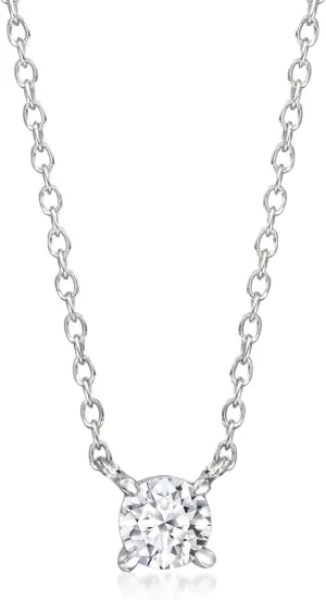 Ross-Simons 0.25 Carat Lab-Grown Diamond Solitaire Necklace in Sterling Silver