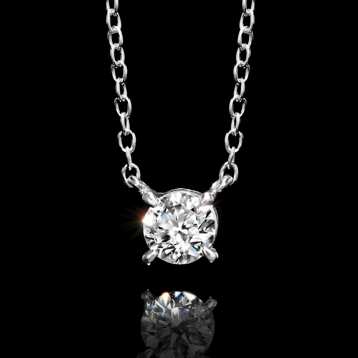 Ross-Simons 0.25 Carat Lab-Grown Diamond Solitaire Necklace in Sterling Silver