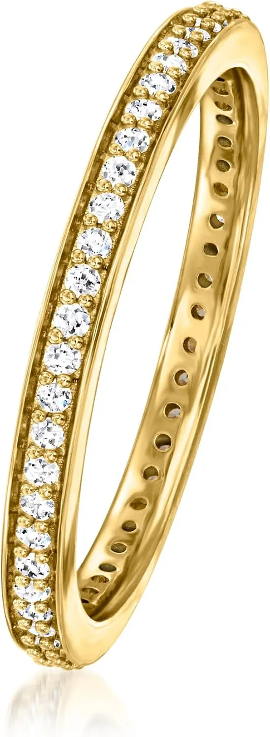 Ross-Simons 0.25 ct. t.w. Lab-Grown Diamond Eternity Band in 18kt Gold Over Sterling